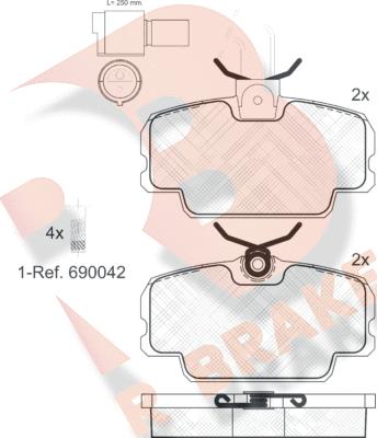 R Brake RB0419-006 - Komplet Pločica, disk-kočnica www.molydon.hr