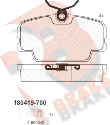 R Brake RB0419-700 - Komplet Pločica, disk-kočnica www.molydon.hr