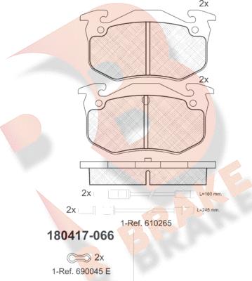 R Brake RB0417 - Komplet Pločica, disk-kočnica www.molydon.hr