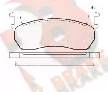 R Brake RB0424 - Komplet Pločica, disk-kočnica www.molydon.hr