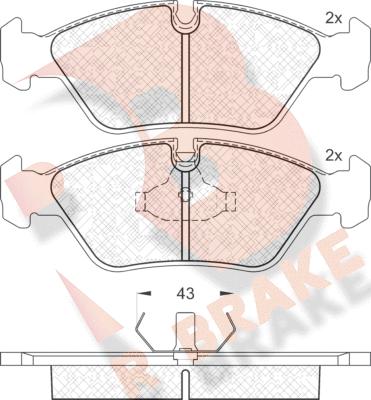 R Brake RB0423 - Komplet Pločica, disk-kočnica www.molydon.hr