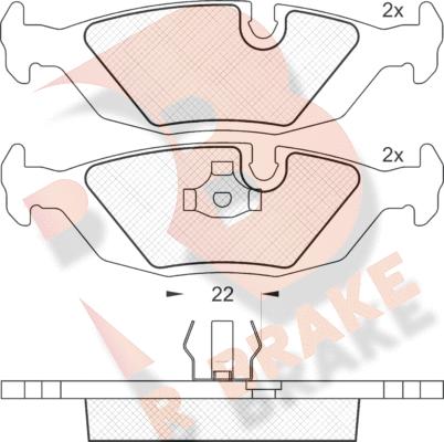 R Brake RB0422 - Komplet Pločica, disk-kočnica www.molydon.hr