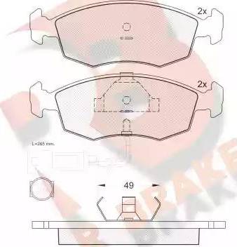 R Brake RB0475 - Komplet Pločica, disk-kočnica www.molydon.hr