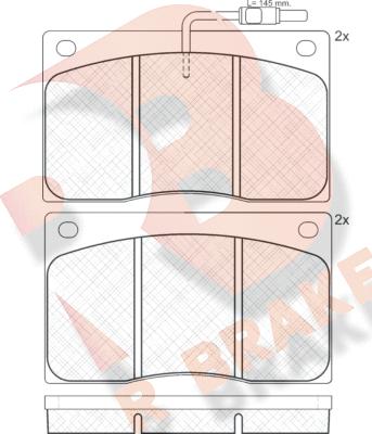 R Brake RB0544 - Komplet Pločica, disk-kočnica www.molydon.hr