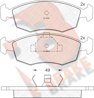 R Brake RB0543 - Komplet Pločica, disk-kočnica www.molydon.hr