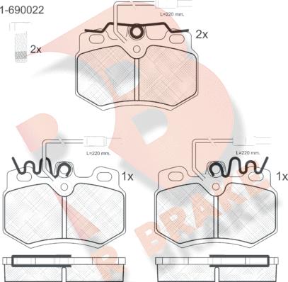 R Brake RB0553-203 - Komplet Pločica, disk-kočnica www.molydon.hr