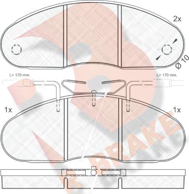 R Brake RB0560 - Komplet Pločica, disk-kočnica www.molydon.hr