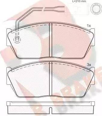 R Brake RB0536 - Komplet Pločica, disk-kočnica www.molydon.hr