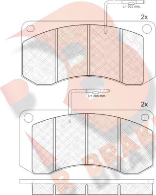 R Brake RB0659 - Komplet Pločica, disk-kočnica www.molydon.hr