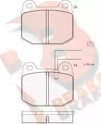 R Brake RB0627 - Komplet Pločica, disk-kočnica www.molydon.hr