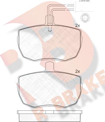 R Brake RB0671 - Komplet Pločica, disk-kočnica www.molydon.hr