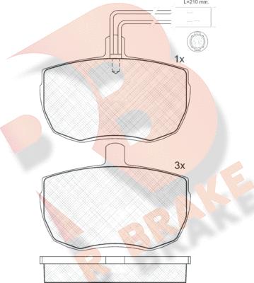 R Brake RB0672 - Komplet Pločica, disk-kočnica www.molydon.hr