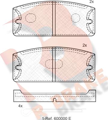 R Brake RB0021 - Komplet Pločica, disk-kočnica www.molydon.hr