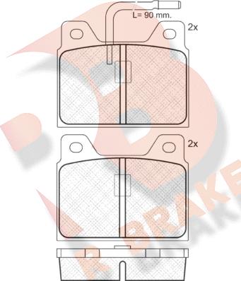 R Brake RB0127 - Komplet Pločica, disk-kočnica www.molydon.hr