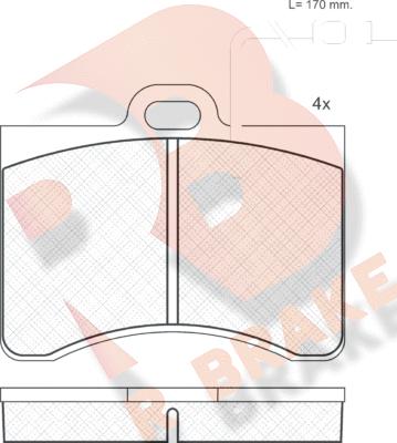 R Brake RB0175 - Komplet Pločica, disk-kočnica www.molydon.hr