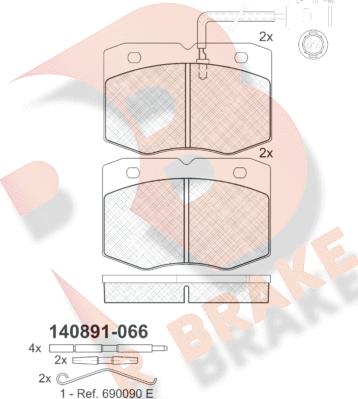 R Brake RB0891 - Komplet Pločica, disk-kočnica www.molydon.hr