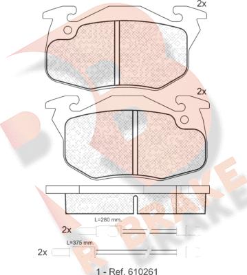 R Brake RB0864 - Komplet Pločica, disk-kočnica www.molydon.hr