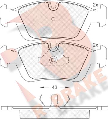 R Brake RB0801 - Komplet Pločica, disk-kočnica www.molydon.hr