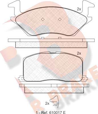 R Brake RB0888 - Komplet Pločica, disk-kočnica www.molydon.hr