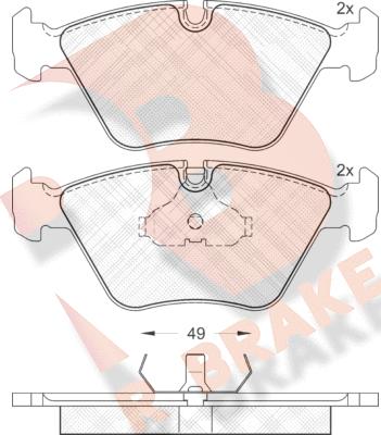 R Brake RB0883 - Komplet Pločica, disk-kočnica www.molydon.hr