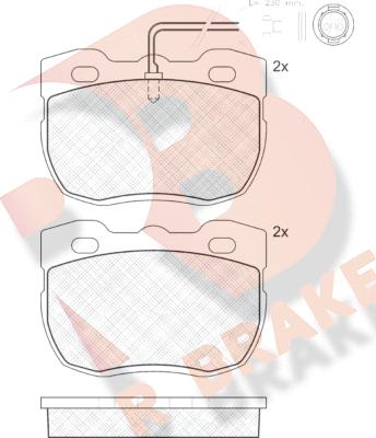 R Brake RB0839-203 - Komplet Pločica, disk-kočnica www.molydon.hr