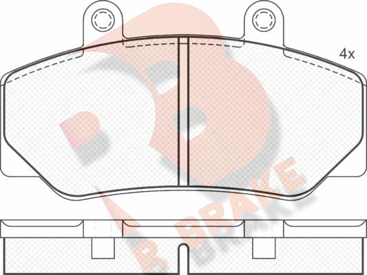 R Brake RB0837 - Komplet Pločica, disk-kočnica www.molydon.hr