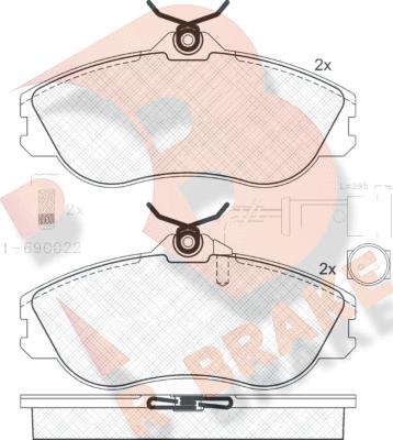 R Brake RB0873-202 - Komplet Pločica, disk-kočnica www.molydon.hr