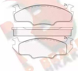 R Brake RB0334 - Komplet Pločica, disk-kočnica www.molydon.hr