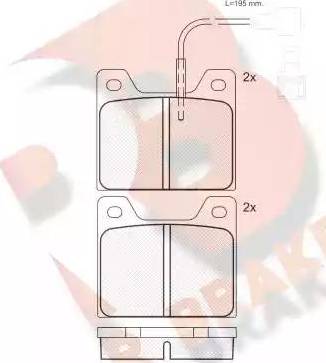 R Brake RB0244 - Komplet Pločica, disk-kočnica www.molydon.hr