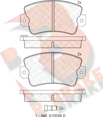 R Brake RB0257 - Komplet Pločica, disk-kočnica www.molydon.hr