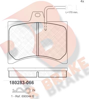 R Brake RB0283 - Komplet Pločica, disk-kočnica www.molydon.hr