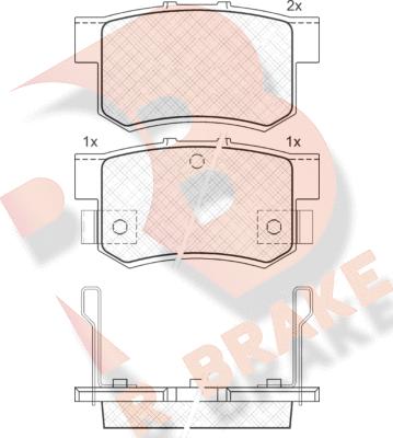 R Brake RB0798 - Komplet Pločica, disk-kočnica www.molydon.hr