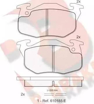 R Brake RB0746 - Komplet Pločica, disk-kočnica www.molydon.hr