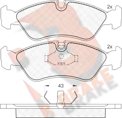 R Brake RB0758 - Komplet Pločica, disk-kočnica www.molydon.hr