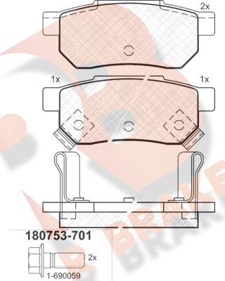 R Brake RB0753-701 - Komplet Pločica, disk-kočnica www.molydon.hr