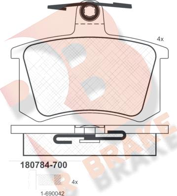 R Brake RB0784-700 - Komplet Pločica, disk-kočnica www.molydon.hr