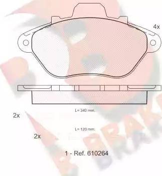 R Brake RB0786 - Komplet Pločica, disk-kočnica www.molydon.hr