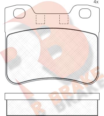 R Brake RB0788-204 - Komplet Pločica, disk-kočnica www.molydon.hr