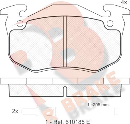 R Brake RB0723 - Komplet Pločica, disk-kočnica www.molydon.hr