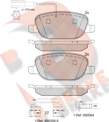 R Brake RB1996-203 - Komplet Pločica, disk-kočnica www.molydon.hr