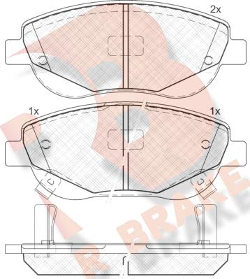 R Brake RB1944 - Komplet Pločica, disk-kočnica www.molydon.hr