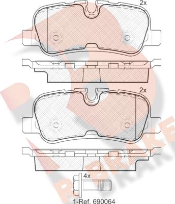 R Brake RB1946 - Komplet Pločica, disk-kočnica www.molydon.hr