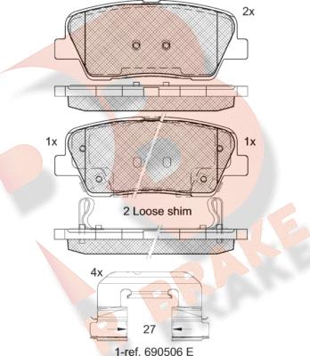 R Brake RB1954-066 - Komplet Pločica, disk-kočnica www.molydon.hr