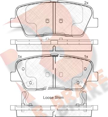 R Brake RB1954 - Komplet Pločica, disk-kočnica www.molydon.hr