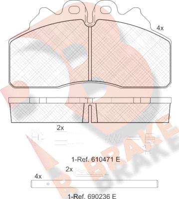 R Brake RB1958-117 - Komplet Pločica, disk-kočnica www.molydon.hr