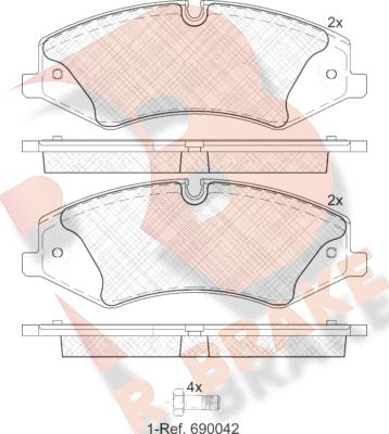 R Brake RB1957 - Komplet Pločica, disk-kočnica www.molydon.hr