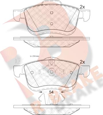 R Brake RB1903 - Komplet Pločica, disk-kočnica www.molydon.hr