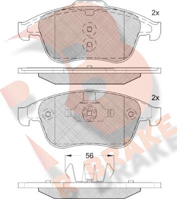 R Brake RB1918-208 - Komplet Pločica, disk-kočnica www.molydon.hr