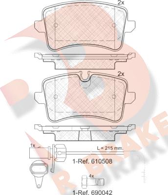 R Brake RB1986-203 - Komplet Pločica, disk-kočnica www.molydon.hr