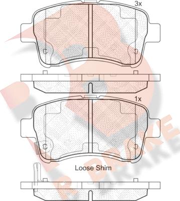 R Brake RB1933 - Komplet Pločica, disk-kočnica www.molydon.hr